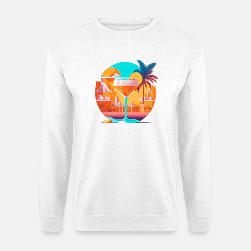 80s Cocktail - Unisex Pullover - Weiß