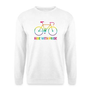 LGBTQ-Radfahrer - Fahre mit Stolz - Unisex Pullover - Weiß - Vorne