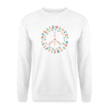 Peace Love Hippieness - Cute Hippie Peace Sign - Unisex Sweatshirt - white - Front