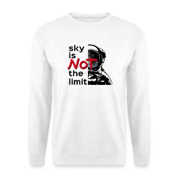 sky is Not the limit black - Unisex Pullover - Weiß - Vorne