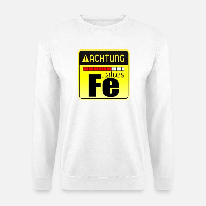 Geburtstagsgeschenk - Eisen Chemische Elemente - Unisex Pullover - Weiß