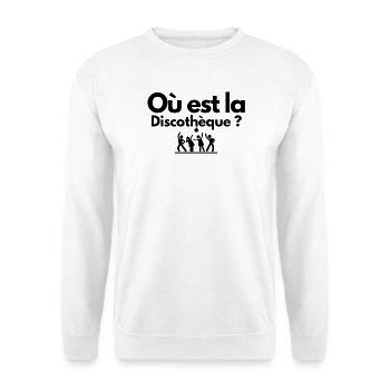 discothèque, boite de nuit, DJ - Sweat-shirt Unisexe - blanc - Devant