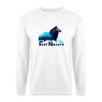 Wolfswald Feel Nature - Unisex Sweatshirt - white - Front
