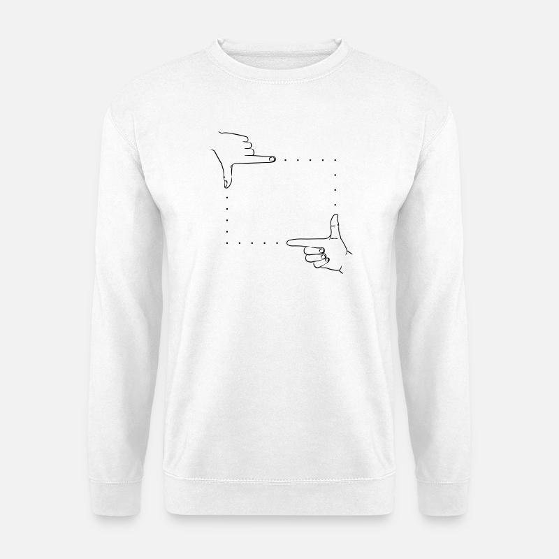 Handzeichen Bildausschnitt - Unisex Pullover - Weiß