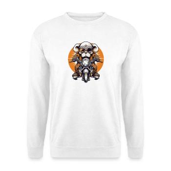 Hund auf Motorrad - Unisex Pullover - Weiß - Vorne