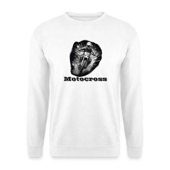 Motocross - Sweat-shirt Unisexe - blanc - Devant