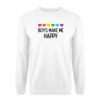 Pride Month LGBTQ - Boys Make Me Happy - Unisex Sweatshirt - white - Front