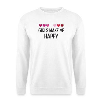 Pride Month LGBTQ - Girls Make Me Happy - Unisex Sweatshirt - white - Front