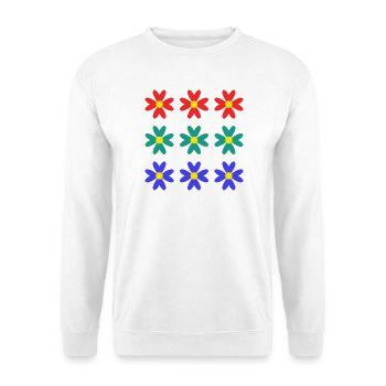 BLUME. BLUME. NATUR. ÖKOLOGIE. JAHRESTAG - Unisex Pullover - Weiß - Vorne