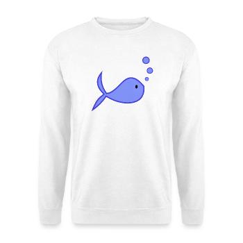 POISSON. POISSON D'AVRIL. VACANCES. ETE. HUMOUR - Sweat-shirt Unisexe - blanc - Devant
