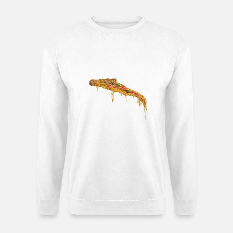 Käseglut Pizza Slice - Unisex Pullover - Weiß