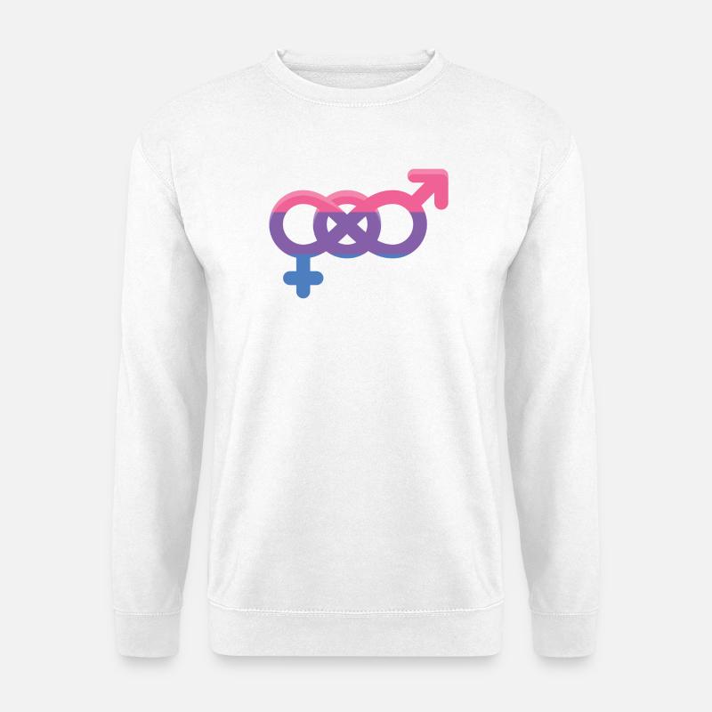 LGBTQ Pride Month - Bisexuelles Zeichen - Unisex Pullover - Weiß