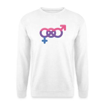 Mois de la fierté LGBTQ - Signe bisexuel - Sweat-shirt Unisexe - blanc - Devant