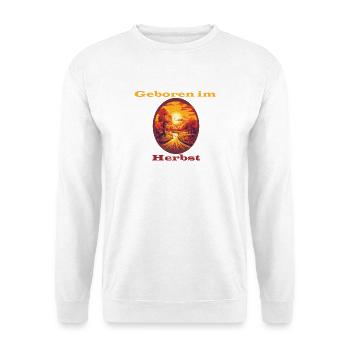 Geboren im Herbst xcf - Unisex Pullover - Weiß - Vorne