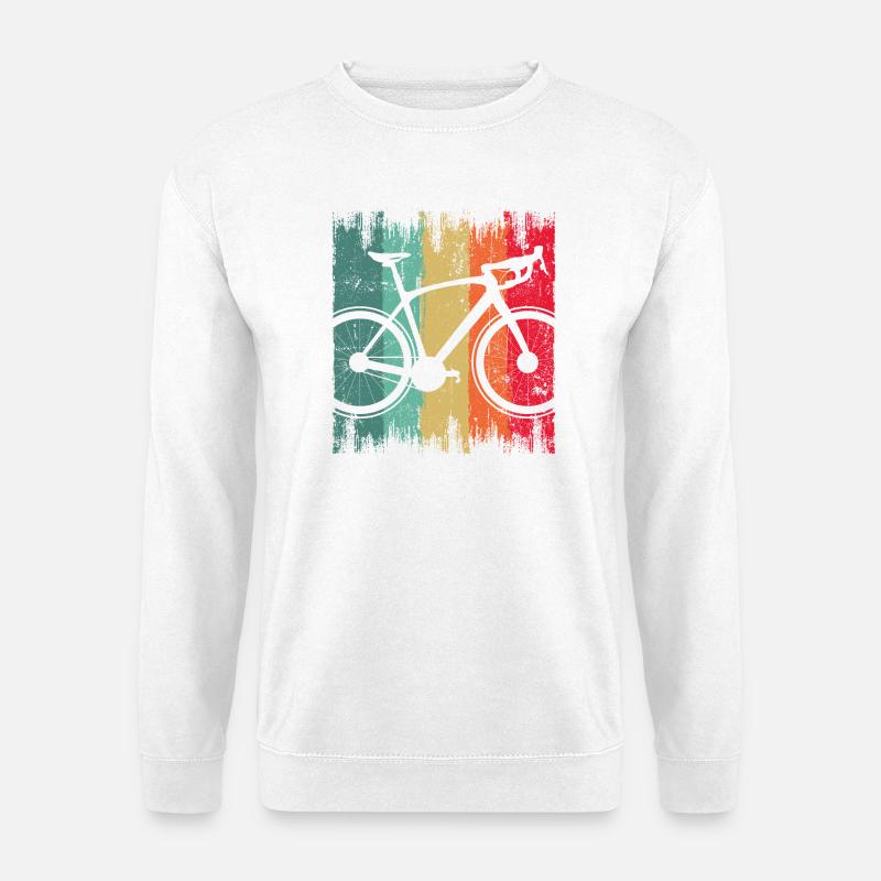 Regenbogen Graffiti Fahrrad Silhouette - Unisex Pullover - Weiß