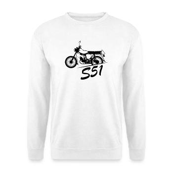 simson s51 legend cyclomoteur DDR nostalgie logo icône - Sweat-shirt Unisexe - blanc - Devant