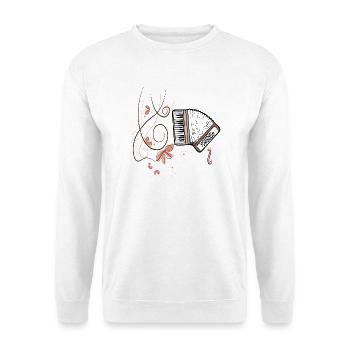 Accordéon, Musique - Sweat-shirt Unisexe - blanc - Devant
