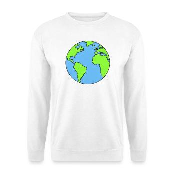 Planet Erde Erdkugel - Unisex Pullover - Weiß - Vorne