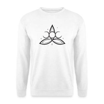 Trinity Triquetra Symbol Mond Triple Moon - Sweat-shirt Unisexe - blanc - Devant