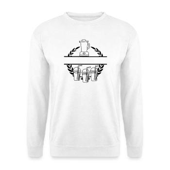 Blender smoothie in laurel wreath transparent - Unisex Sweatshirt - white - Front
