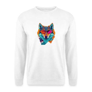 Révolte rétro des loups - Sweat-shirt Unisexe - blanc - Devant