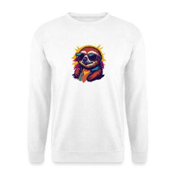 Retro-Faultier - Unisex Pullover - Weiß - Vorne