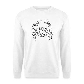 Geometric Crab - Krabbe geometrisch - Unisex Pullover - Weiß - Vorne