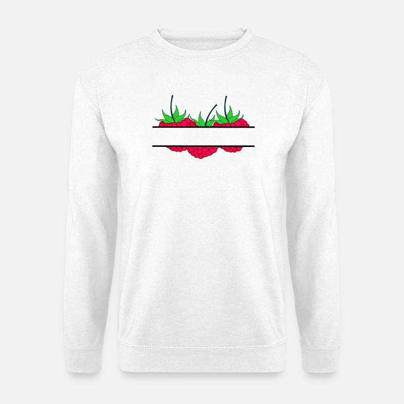 Raspberry banner red raspberry - Unisex Sweatshirt - white