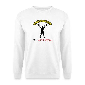 tshirt ironica sul fisico da sollevatore d ipotesi - Felpa unisex - bianco - Fronte