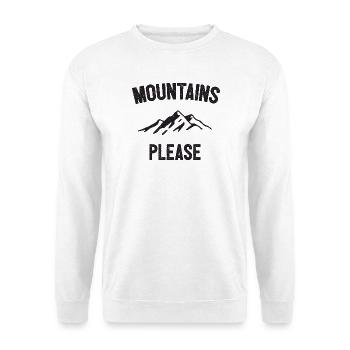 Berge bitte - Unisex Pullover - Weiß - Vorne