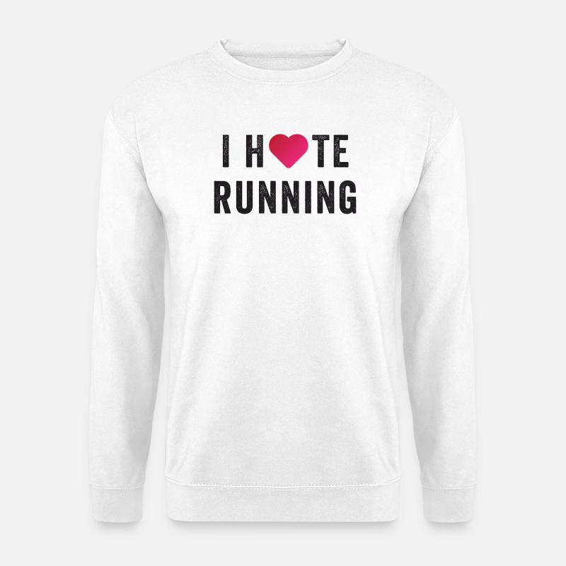 Ich liebe/hasse Laufen - Unisex Pullover - Weiß