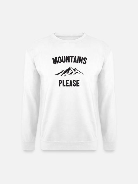 Mountains Please - Unisex Sweatshirt - white