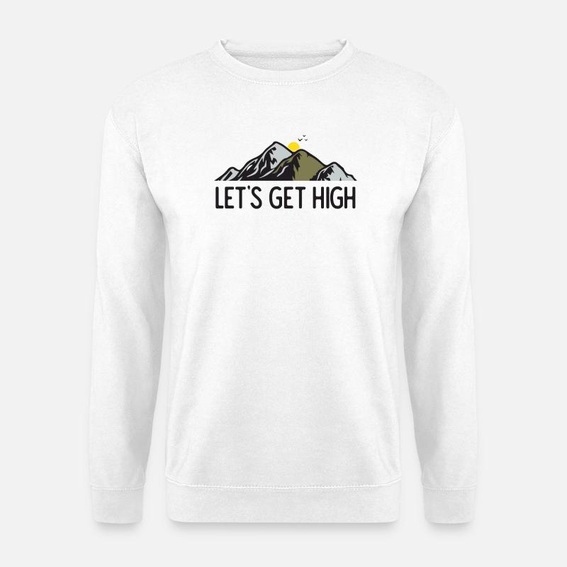 Mountains - Let's Get High - Unisex Sweatshirt - white
