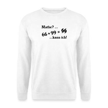 66plus99 v2 schwarz - Unisex Pullover - Weiß - Vorne
