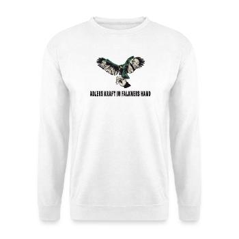 Falknerei Adler Design - Unisex Pullover - Weiß - Vorne