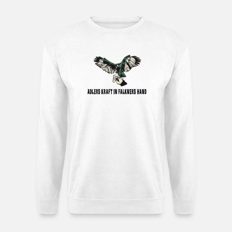 Falknerei Adler Design - Unisex Pullover - Weiß