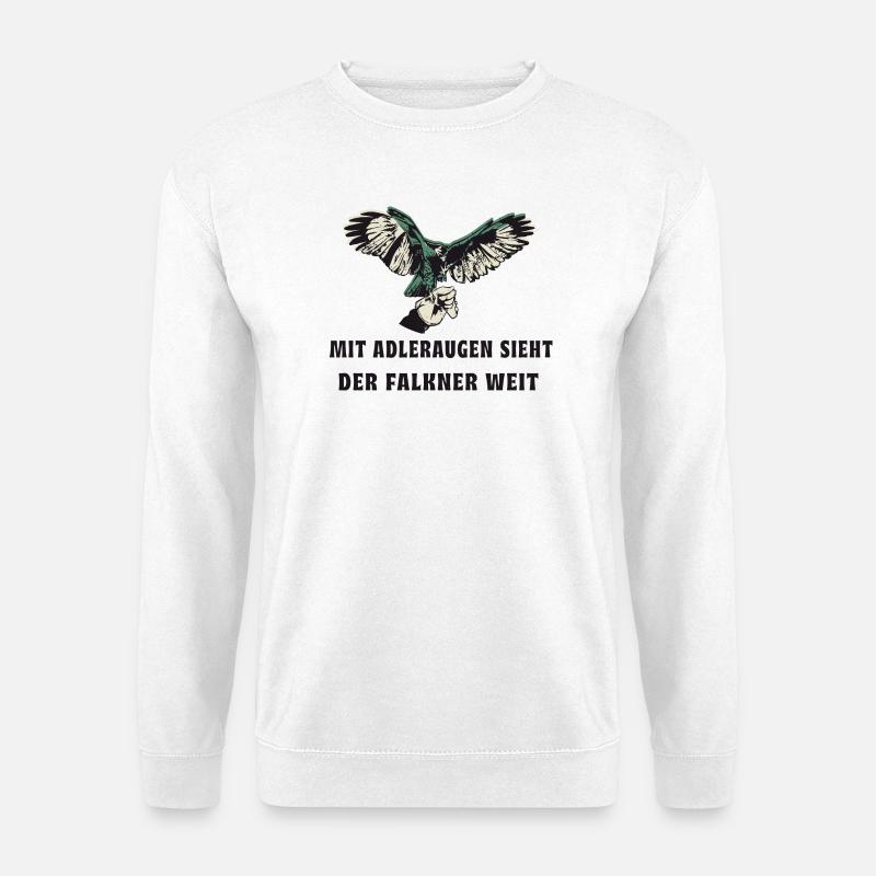 Falknerei Adler Design - Unisex Pullover - Weiß