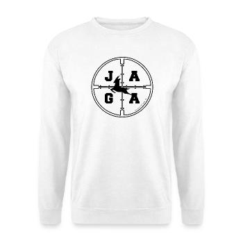 Jaga - Jäger - Österreichischer Dialekt - Unisex Pullover - Weiß - Vorne