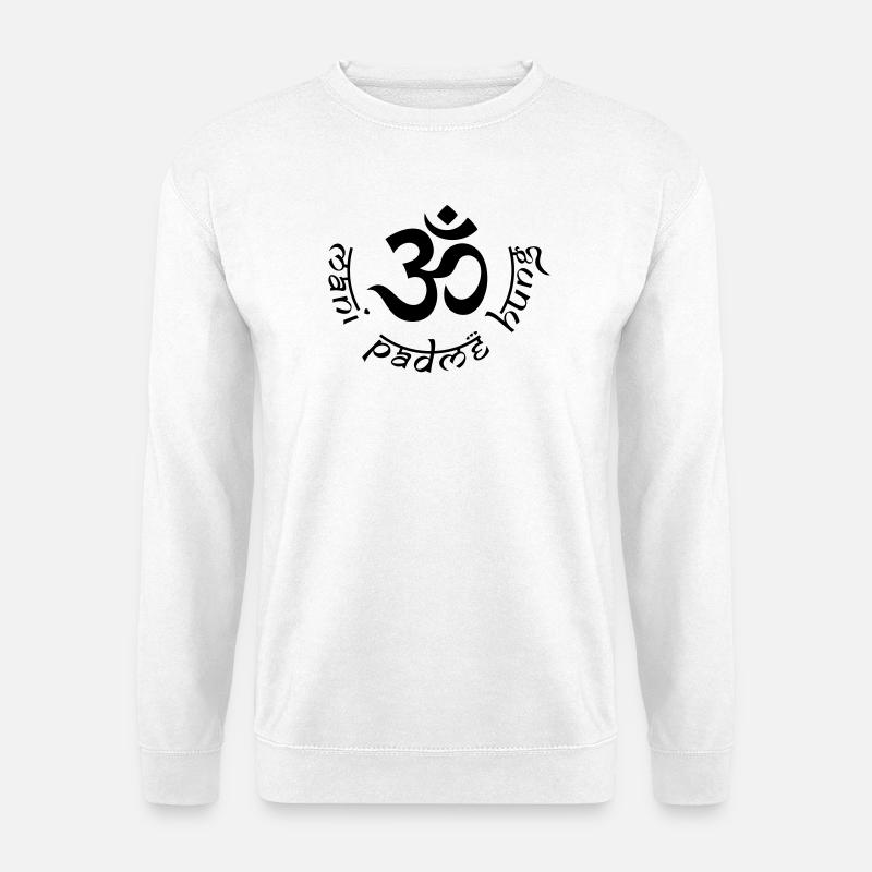 OM Mani Padme Hung - Unisex Pullover - Weiß