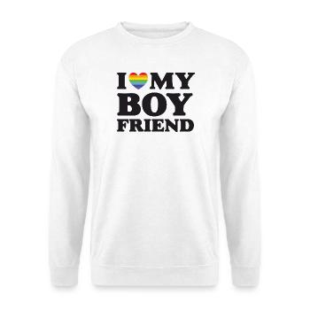 I Love My Boyfriend - LGBTQ - Unisex Sweatshirt - white - Front