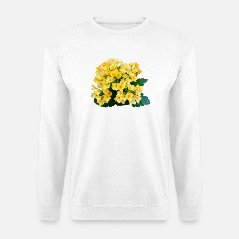 Goldgelbe Frühlingsblumen - Unisex Pullover - Weiß