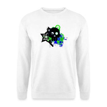 Neon Schädel Spritzer - Unisex Pullover - Weiß - Vorne