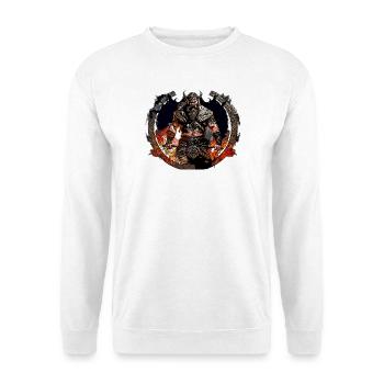 Viking Krieger im Feuerkreis - Unisex Pullover - Weiß - Vorne