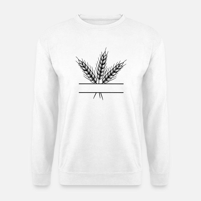 Text banner three grain stems - Unisex Sweatshirt - white