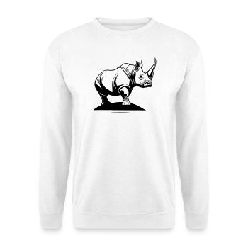 Totem du Rhinoceros - Sweat-shirt Unisexe - blanc - Devant
