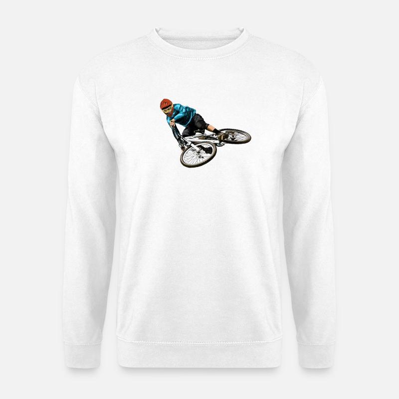 Mountainbiker - Unisex Pullover - Weiß