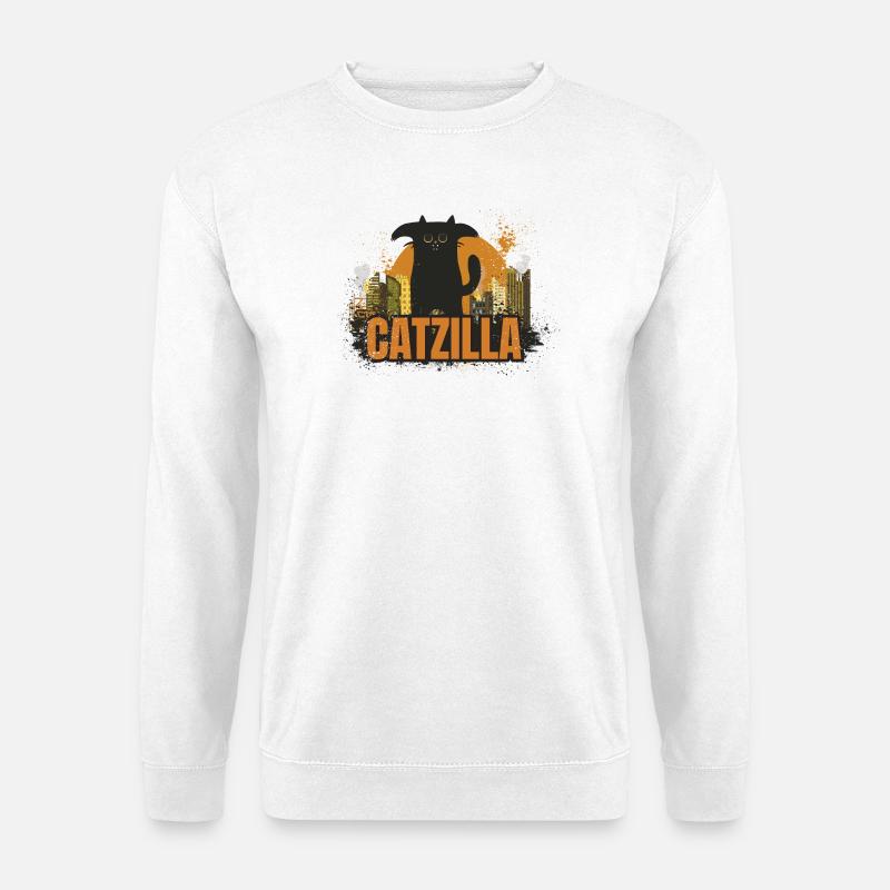 Catzilla. Cat monster - Unisex Sweatshirt - white