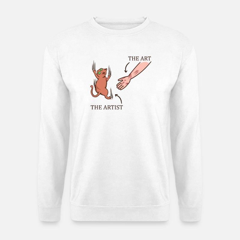 Katzen Kunst - Unisex Pullover - Weiß