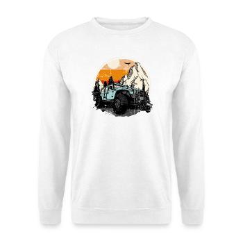 Sunset Trails Jeep à Pines - Sweat-shirt Unisexe - blanc - Devant