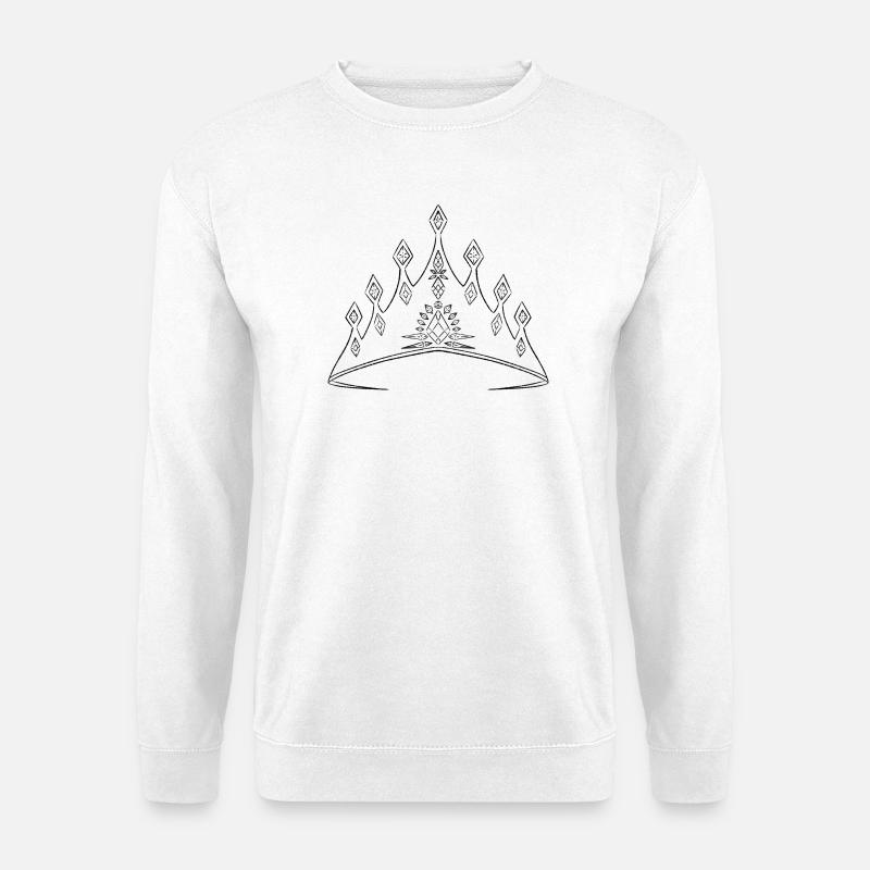 Schwarze Krone - Unisex Pullover - Weiß
